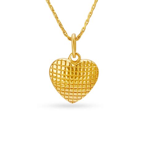 Criss Cross Heart Gold Pendant