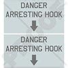 Buy DANGER ARRESTING HOOK LowVis USAF US Navy Aircraft 3 (75mm) Vinyl ...