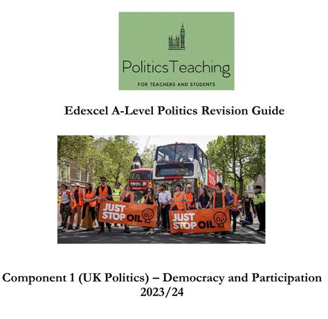 Edexcel A-Level Politics (9PLO) Revision Guide – Component 1 (UK ...