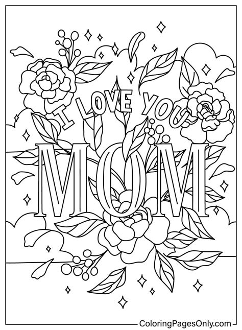 47 I Love Mom Coloring Pages - Free & Printable for Kids and Adults