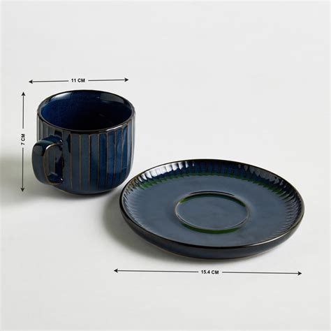 Buy Cadenza Somber Stoneware Cup and Saucer - 200ml from Home Centre at ...