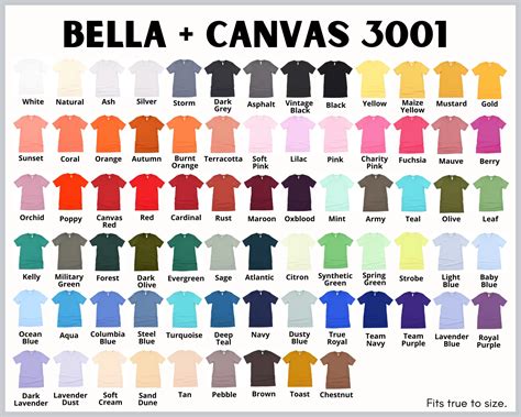 Bella Color Chart