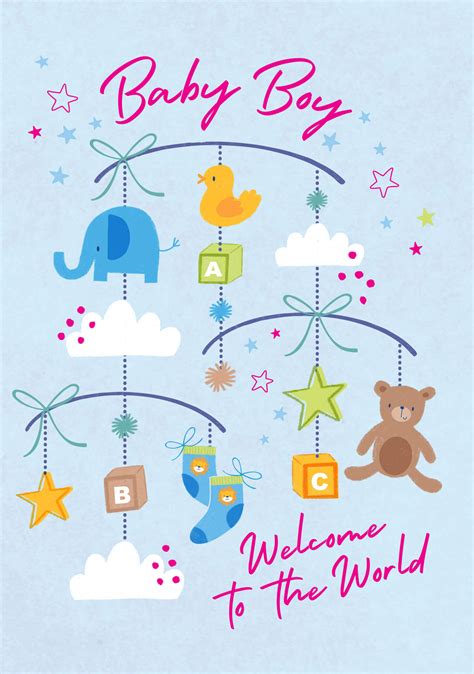 Laura Darrington Design - Welcome Baby Boy Card #NQ-AU36