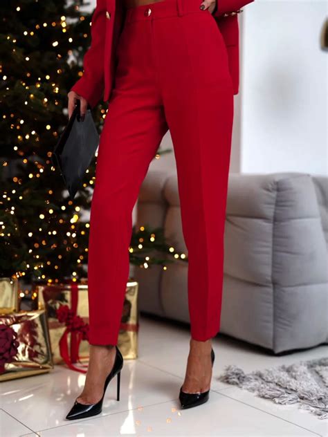 Red Balmain Trousers | Floressa.co.uk - All about fashion