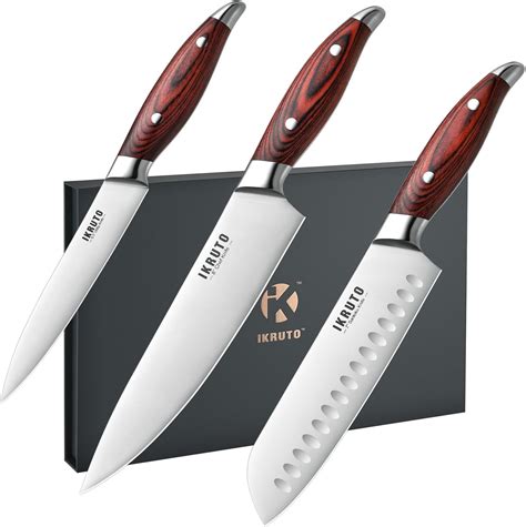 Amazon.com: 3-Piece Kitchen Knife Set – Includes Ultra-Sharp Chef Knife ...