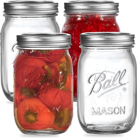 Amazon.com: Wide Mouth Mason Jars 32 oz. (12 Pack) - Quart Size Jars ...