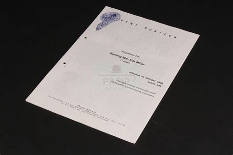 The Prop Gallery | Production used storyboard sequence - Miller ...