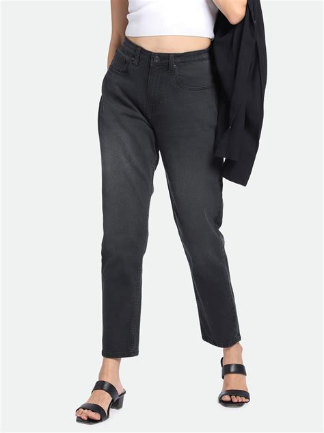 Women Mom Fit High-Rise Light Fade Stretchable Jeans – DENNIS LINGO