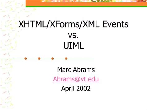 XML Events 的图像结果