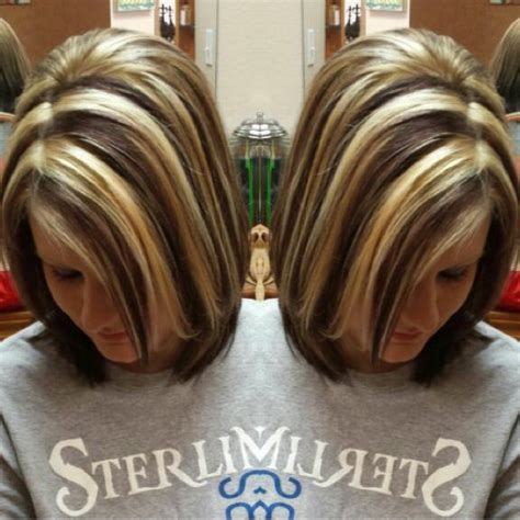 Chunky highlights. Blonde and Brown | Dark hair with highlights, Hair ...