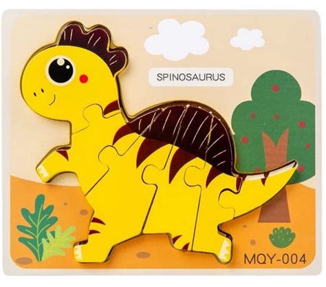 Extrokids Wooden Spinosaurus Dinosaur Puzzle Toy - EKT1966
