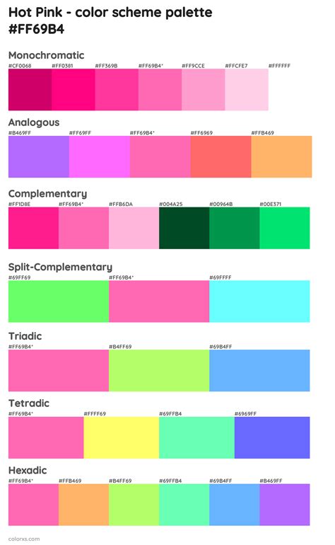 Hot pink color palettes and color scheme combinations – Artofit