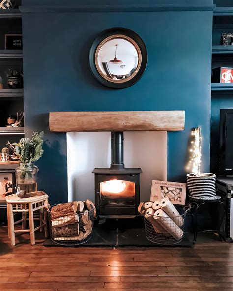 log burner in living room