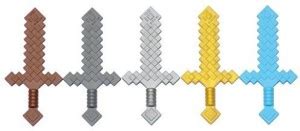 LEGO Minecraft Sword Pack - Wood, Stone, Iron, Gold, Diamond ...