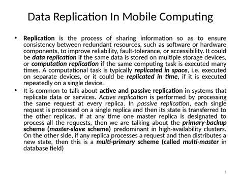 Image result for Data Replication in Mobile Computing