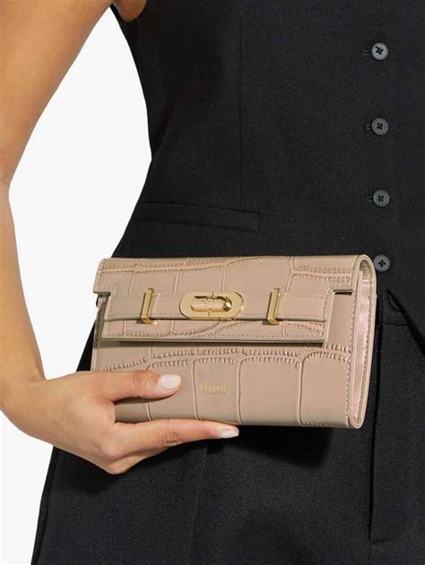 Dune London Showmance Chain Handle Turn Lock Purse, Taupe