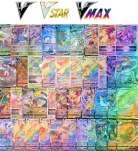 Thrifx Pokemonne cards 100 PCs Vmax Vstar V Gx Basic Cards Booster Box ...