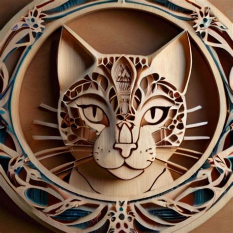 Buy Cat Multilayer SVG/ Cat CNC / Cat Mandala/ Cat Paper Cut/ Plywood ...