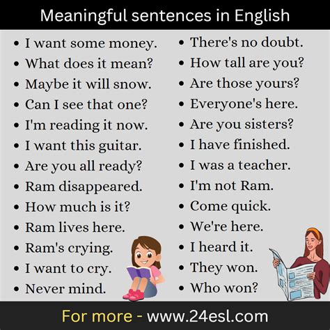 Meaningful sentences in English - 24esl.com