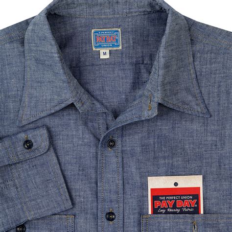 Blue Cotton Chambray Work Shirt (Made in USA) – Cockpit USA