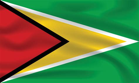 Realistic Vector Flag of Guyana, National flag of Guyana 9871959 Vector ...