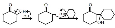 When cylohexanone is treated with Na2CO3 solution, we get