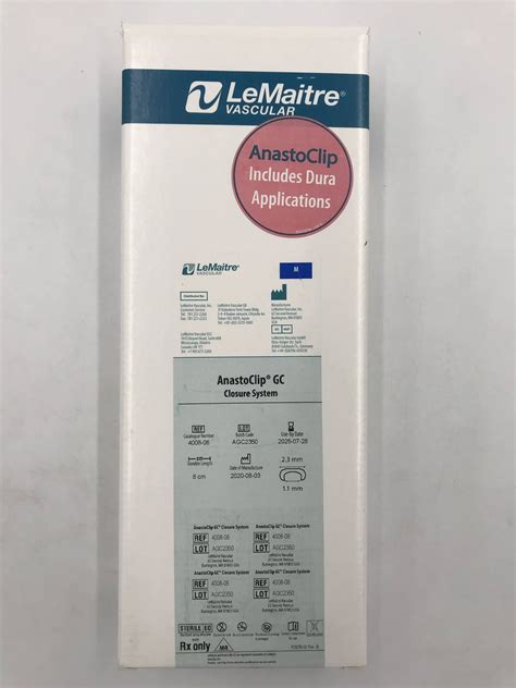 LEMAITRE 4008-06 AnastoClip GC Closure System M, 8cm - GB TECH USA
