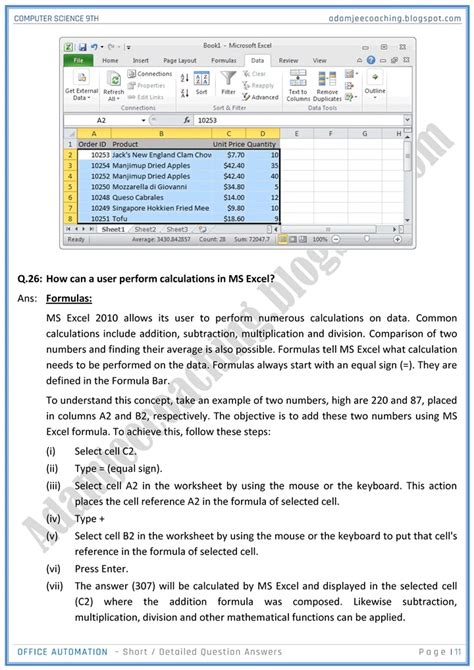 Image result for Computer Office Automation Practice Questions Papers