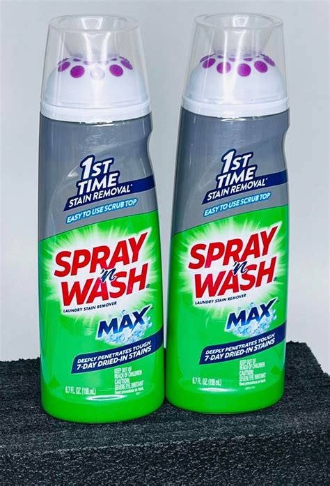 (2) Spray n Wash Max Laundry Stain Remover Gel Stick with Easy to Use ...