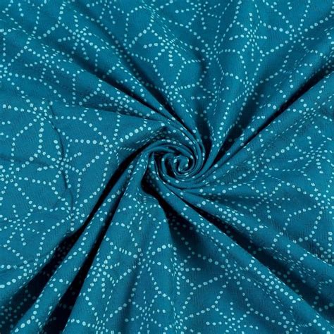 Firozi Color Cotton Jacquard Print