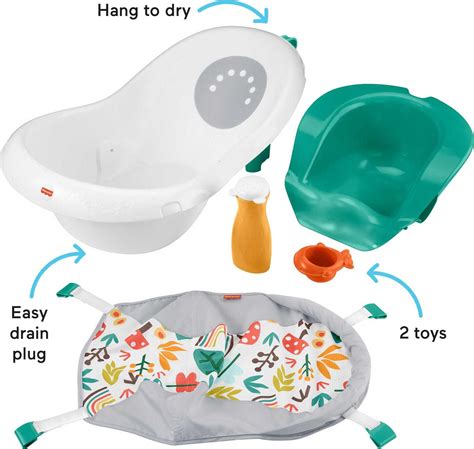 Buy Fisher-Price Baby Bath Tub, 4-in-1 Sling 'n Seat Newborn to Toddler ...