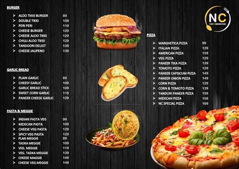 Menu at NC cafe & snacks bar, Gandhinagar