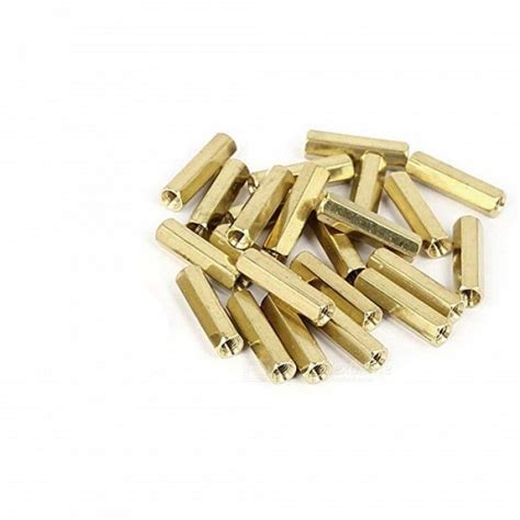 M4 X 40mm Female to Female Brass Hex Threaded Pillar Standoff Spacer ...