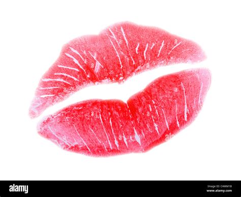 Woman Kiss Lips with Smile Stock Photo - Alamy