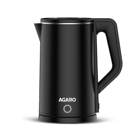 AGARO Elegant Electric Kettle, 1.8L, Double Layered Stainless Steel ...