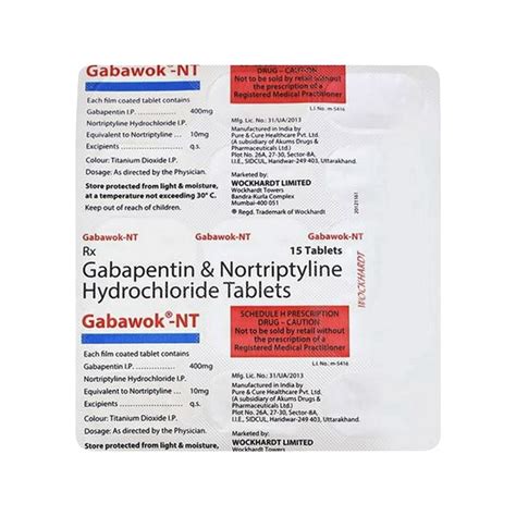 GABAWOK NT 400MG - Medehub