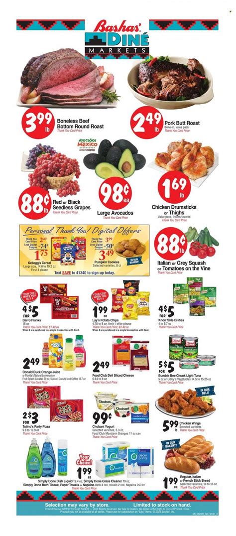 Bashas' Diné Markets (AZ, NM) Weekly Ad Flyer Specials September 28 to ...