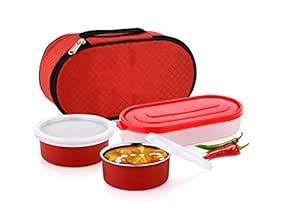 Buy Bincy Stainless Steel Lunch Box 3 pcs containers Lunch Box,Airtight ...