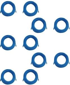 TONZO Patch Cable 5 m Pack Of 10 Patch Cable 5m High Speed RJ45 cat6 ...