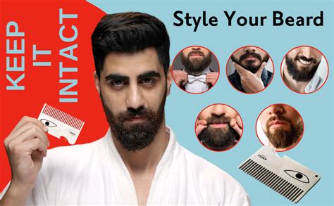 Uncle Tony Beard Comb - Premium Chrome Plated Lightweight CR Steel Comb ...