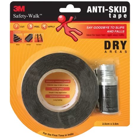3M Anti Skid Tape for Dry Areas with Primer 10ml, Heavy-duty Adhesive ...
