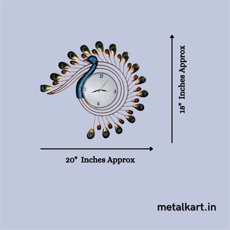 Buy Peacock design wall clock | Wall Clock Peacock Design Online ...