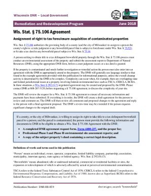 Fillable Online dnr wi About the Remediation and Redevelopment ...