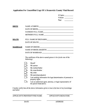 Fillable Online rod brunsco Rod-form2pdf Application For Certified Copy ...