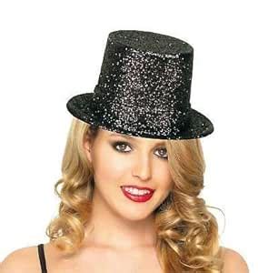 Buy Wanna Party Glitter Top Plastic Hat (Black) Online at Low Prices in ...