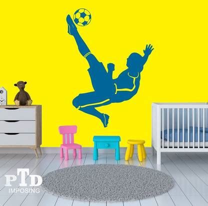 PTD imposing Boy kicking Football wall painting stencils for home ...