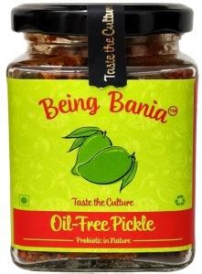 Being Bania Oil Free Mango Pickle, 250g in Jar , Homemade Aam Achar ...