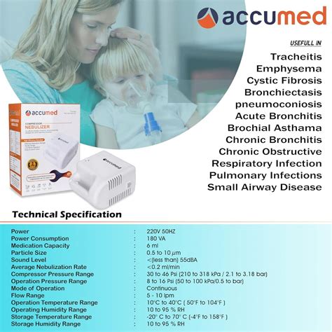 Buy ACCUMED Compressor Nebulizer BR-108, 1 Count | 19 Minutes Delivery ...