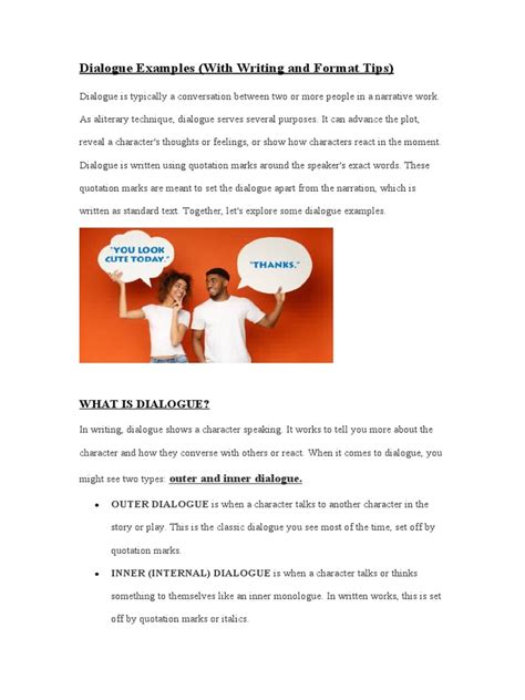 Dialogue - Writing Short Stories | PDF