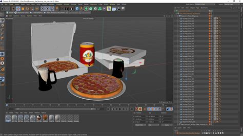 Fast Food Branding Set Mockup 3D model | 3D Molier International